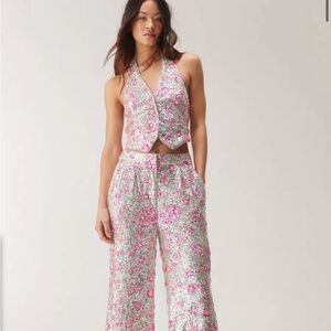 Nasty Gal Sequin Floral Halter Vest